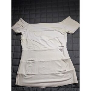 Bailey/44 White Off The Shoulder Cutout Tiered Bandage Top Medium Made in USA